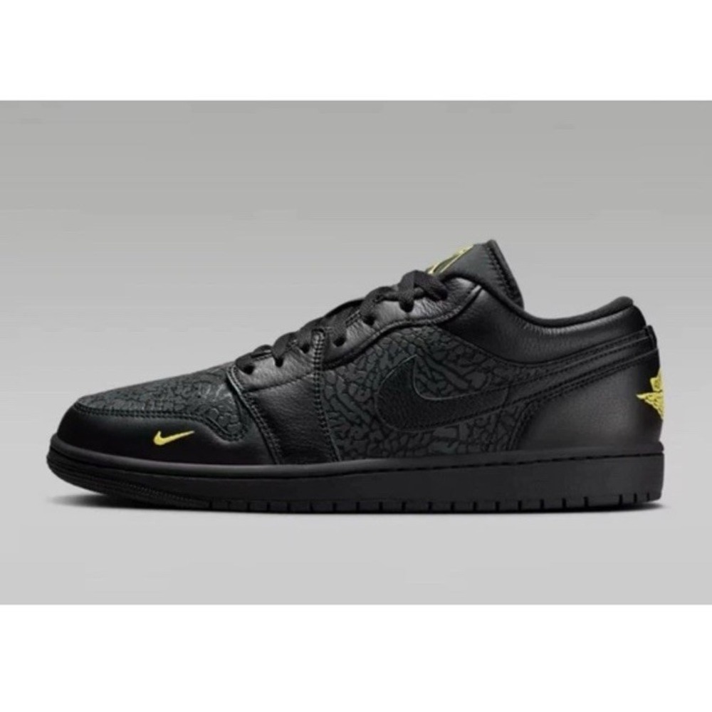 Nike‎ Air Jordan 1 Low SE Black Anthracite Tour Yellow IM6568-010 Men's Size 12